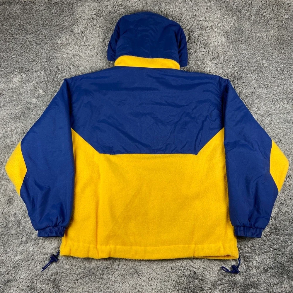 Vintage Gap Arctic Light Fleece Anorak Jacket Mens M Blue Yellow Pullover 90s